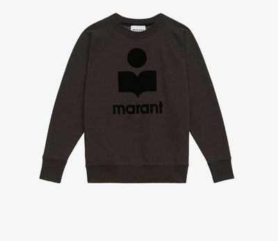 sudadera millyny de algodón con logotipo negro lavado